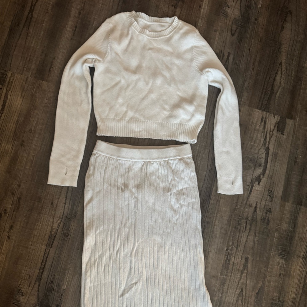 White Kids Matching Set